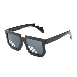 1PC NEW Mosaic Sunglasses Trick Toy Thug Life Glasses Deal With It Glasses Pixel Black Mosaic Sunglasses Cool Jokes Funny Toys