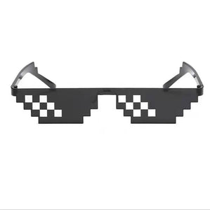 1PC NEW Mosaic Sunglasses Trick Toy Thug Life Glasses Deal With It Glasses Pixel Black Mosaic Sunglasses Cool Jokes Funny Toys