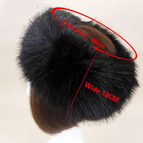 Hot Winter Thick Furry Hairband Fluffy Russian Faux Fur Women Girl Fur Headband Hat Winter Outdoor Earwarmer Ski Hats new