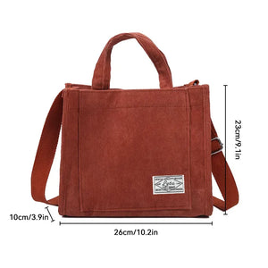 New Style Simple Corduroy Small Square Handbag Ins Fashion Trend Shoulder Bag For Women