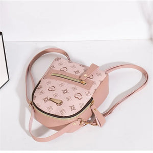 Fashion Printed Women Small Backpack Waterproof Double Layer Large Capacity Shoulder Bag Casual Daily Cell Phone Coin Purse