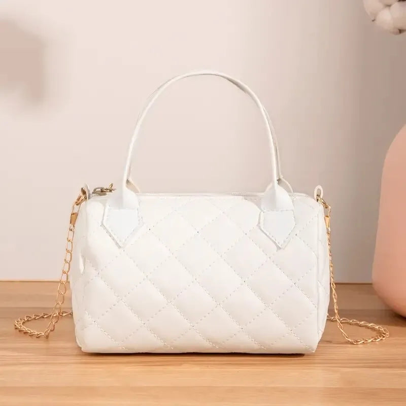 Crossbody Bags for Women Fashion Quilted Shoulder Purse with Convertible Chain Strap Classic Satchel Handbag