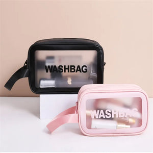 Portable Travel Wash Bag Female Transparent Waterproof Makeup Storage Pouch Large Capacity Cosmetic Organizer Beauty Women Case