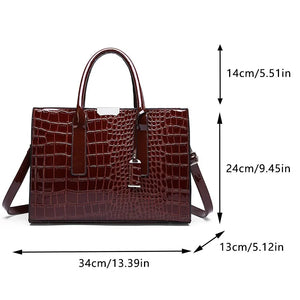 Crocodile Print Women Handbags Purse Tote Bags Adjustable Strap Top Handle Bag Large Capacity Crossbody Bags Work Travel Gift