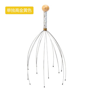 Octopus Head Massager Scalp Massager Relaxation Relief Body Massager Remove Muscle Tension Tiredness Metal Head Relax Massager