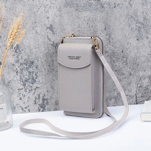 Fashion Single Shoulder Crossbody Cell Phone Bag Mini Versatile Satchel Multi Card Position Card Bag Keycase Female