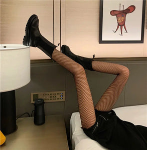 Hot Selling Slim Perfect Legs Sexy Women's Long Fishnet Mesh Nylon Tights Body Stockings Fish Net Pantyhose High Waist Hosiery