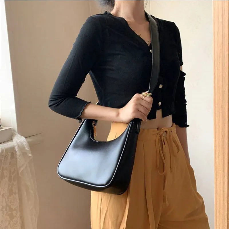 PU Leather Shoulder Messenger Bag Women Causal Luxury Handbags and Purse Female Designer Hobos Bag Small Brand Crossbody Bags