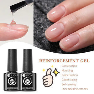 UR SUGAR 7ml Reinforcement Gel Nail Polish Function Gel Thick Base Gel Top Coat Transparent Soak Off UV LED Nail Art Manicure