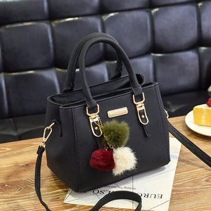 Yogodlns PU Leather Ladies HandBags Women Vintage Purse Plush Tassel Messenger Bags Tote Boston Shoulder Crossbody Bag