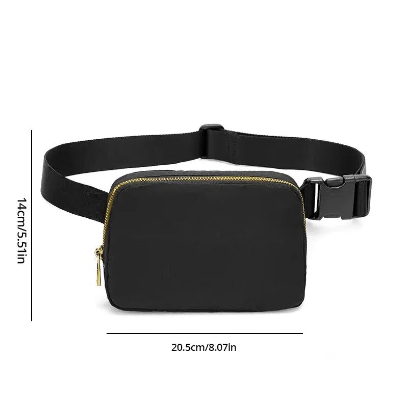 Fashion Casual Men Women Waist Bag Waterproof Portable Pack Zipper Chest Bag Outdoor Sports Crossbody Bag Travel Belt Bag