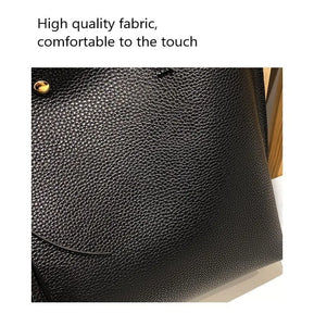 New Trend Women Single Shoulder Bag Casual Large Capacity Pu Lychee Pattern Tassel Outdoor Simple Tote Bag