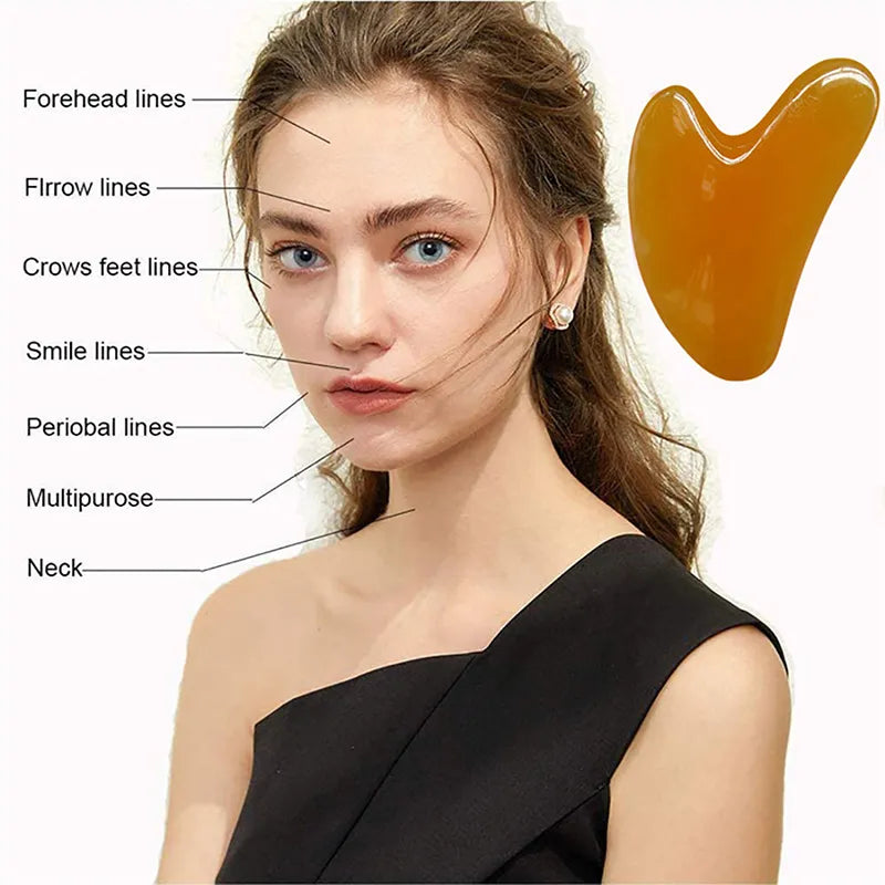 Gua Sha Massage Board Neck Anti Wrinkle Massager Tool Facial Skin Lifting Anti-Aging Face Roller Puffy Eyes Beauty Health Tools