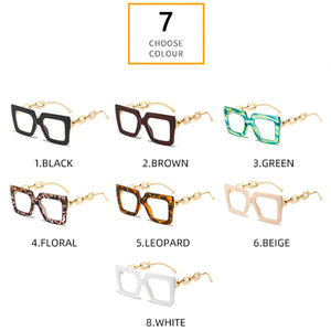 New Women Fashion Anti Blue Light Oversized Frame Women Glasses Square Plain Glasses Optical Spectacle Brand Qulity Computer