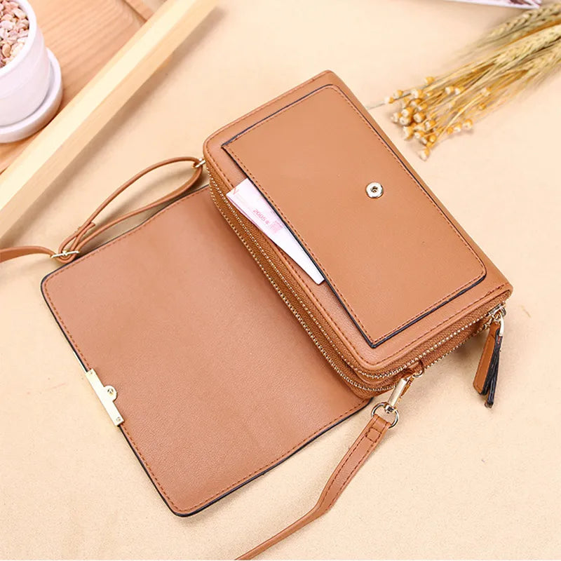 New Women Pu Leather Handbags Female Multifunctional Large Capacity Shoulder bags Fashion Crossbody Bags For Ladies Phone Purse