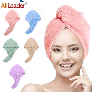 Quick-dry Hair Towel Women Hair Drying Hat Cap Hat Bath Hat Microfiber Solid Towel Cap Super Absorption Turban Hair Dry Cap