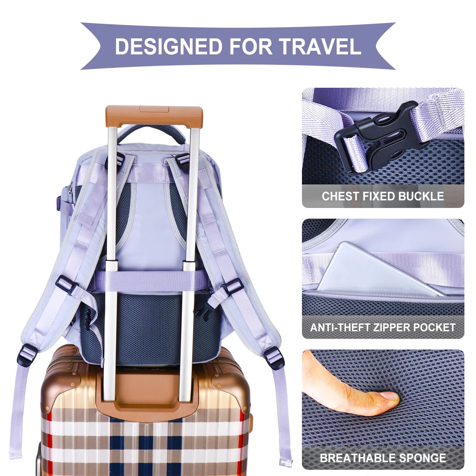 Women Travel Backpack Airplane Large Capacity Multi-Function Luggage Lightweight Waterproof Women's Casual Bag Notebook Bagpacks