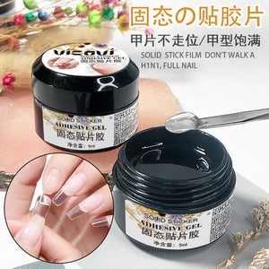 8ml Easy Stick Solid Nail Patch Gel No-Flowing Modelling Stick Tips Clear Nail Gel Gummy Adhesive Bond UV Nail Glue GY031&*