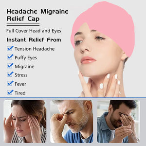 Migraine Relief Hat headache hat Gel Hot Cold Therapy Ice Cap For Relieve Pain  Ice Hat Eye Mask