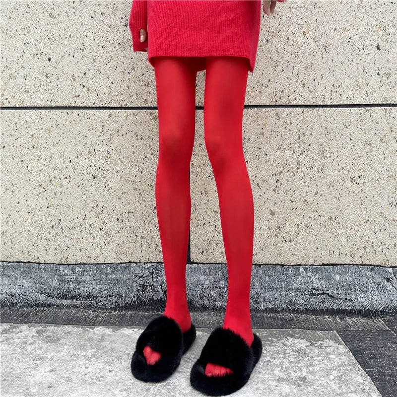 2022 New Red Pantyhose Female Year Red Socks Sexy Anti-hook Silk Velvet Pantyhose Wedding Bride's Leggings For Women