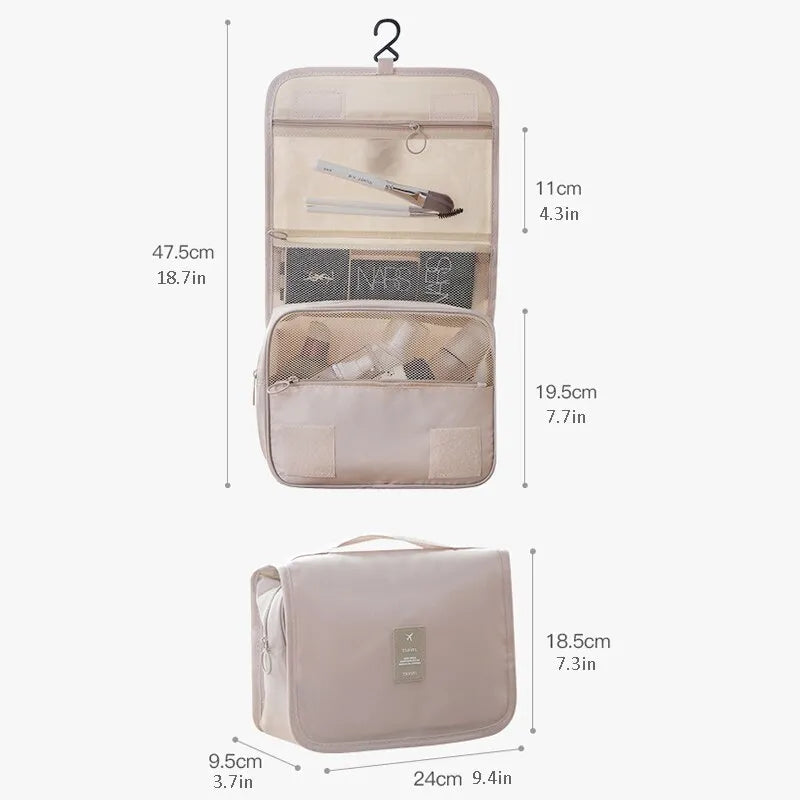 Makeup Bag Travel Cosmetic Bags Toiletries Organizer Waterproof Storage Neceser Bathroom Hook Wash Pouch High Quality Women